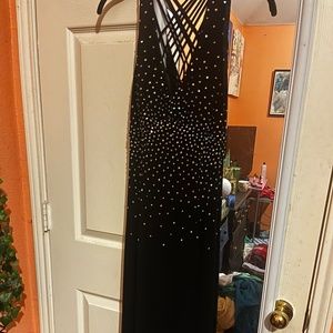 Black studded davids bridal prom dress